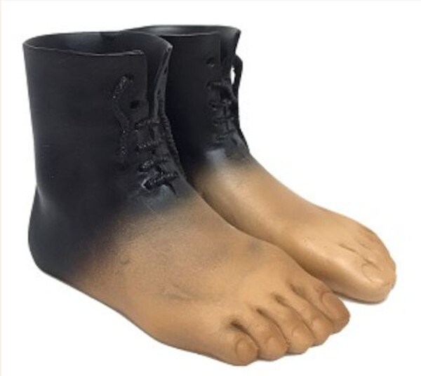 boots then feet inspired by Le Modele rouge Rene Magritte figurines